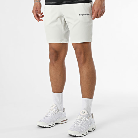 Sergio Tacchini - Ensemble Tee Shirt Et Short Jogging Arcata 41448 41451 Beige Noir