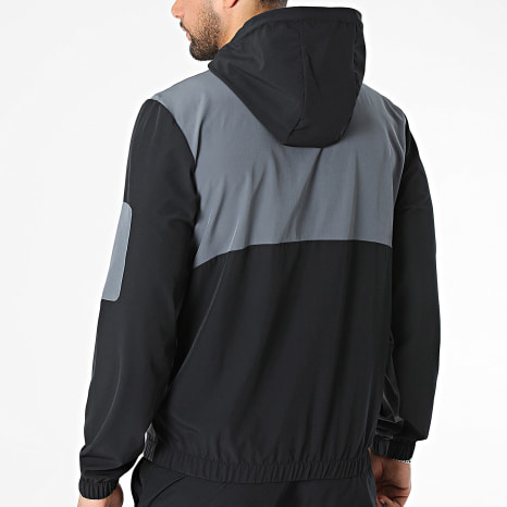 Sergio Tacchini - Ensemble De Survêtement Arcata 41449 41450 Noir Gris Anthracite