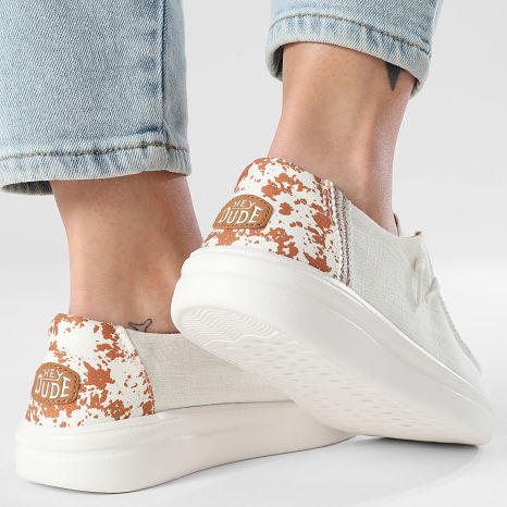 Hey Dude - Mocassins Femme Wendy Rise Animal White Multi