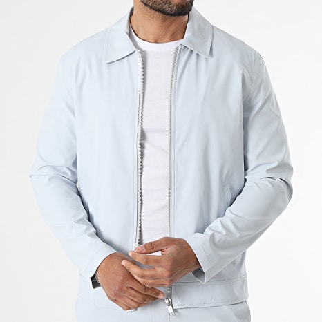 Frilivin - Conjunto Chaqueta con cremallera y pantalón chándal F08 Azul claro