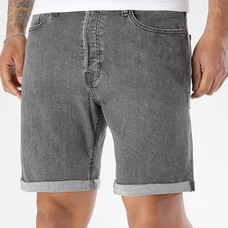 Jack And Jones - Pantalón corto Vaquero Regular Rick Original Gris Antracita