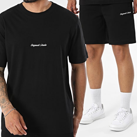 Jack And Jones - Conjunto Camiseta Oversize Y Pantalón Corto De Chándal Norrebro Negro
