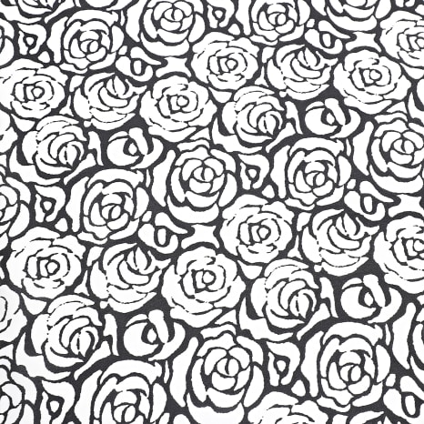 Frilivin - Pañuelo L15 Negro Blanco Floral