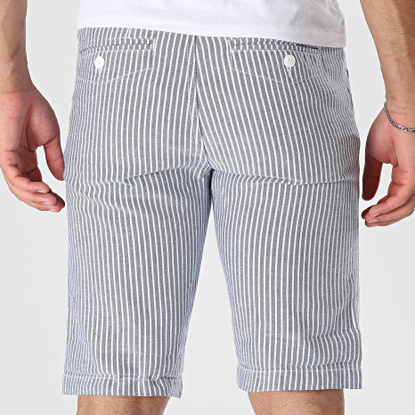 Classic Series - Short Regular Fit A Rayures Most Bleu Marine Blanc