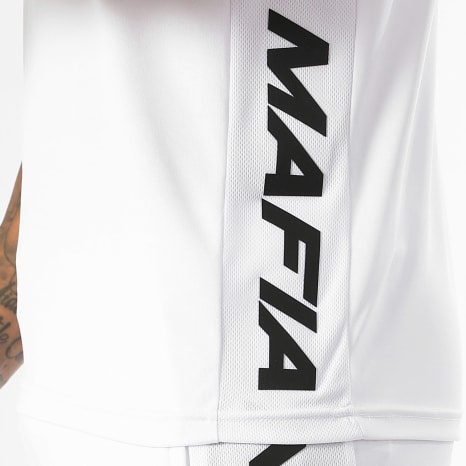 MA9 Mafia Nueve - Ensemble Tee Shirt Et Short Jogging Prime Active White Fresh Icy