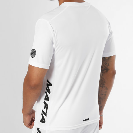 MA9 Mafia Nueve - Ensemble Tee Shirt Et Short Jogging Prime Active White Fresh Icy