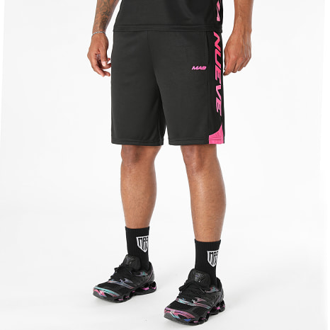 MA9 Mafia Nueve - Ensemble Tee Shirt Et Short Jogging Prime Active Black Pink