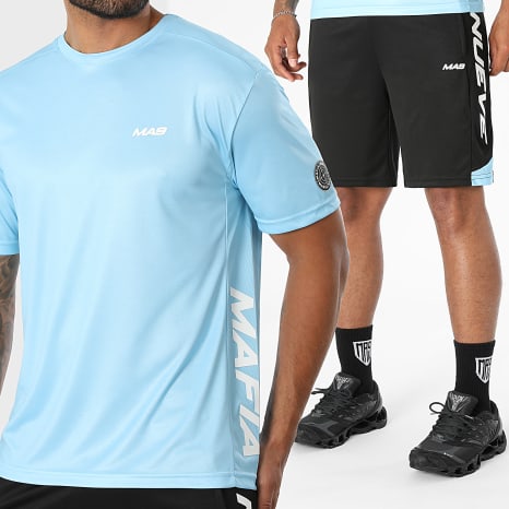MA9 Mafia Nueve - Ensemble Tee Shirt Et Short Jogging Prime Active Fresh Icy Black