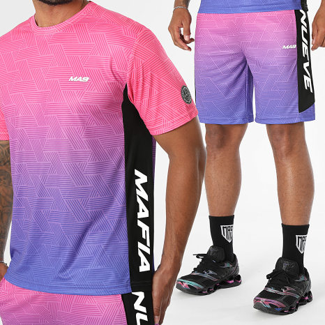 MA9 Mafia Nueve - Ensemble Tee Shirt Et Short Jogging Prime Active Electric Night
