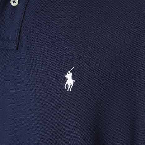 Polo Ralph Lauren - Polo Manches Courtes Relaxed Fit Original Player Bleu Marine Blanc