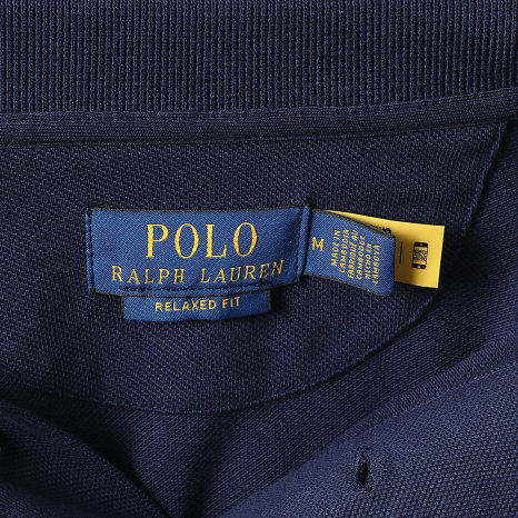 Polo Ralph Lauren - Polo Manches Courtes Relaxed Fit Original Player Bleu Marine Blanc