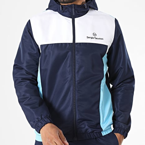Sergio Tacchini - Ensemble De Survêtement Granada 41460 41461 Bleu Marine Blanc Bleu Clair