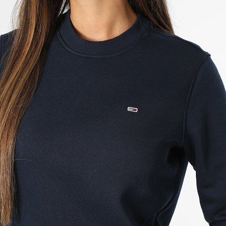 Tommy Jeans - Sweat Crewneck Femme Flag Crew 9959 Bleu Marine