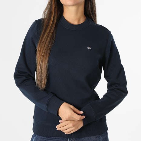 Tommy Jeans - Sweat Crewneck Femme Flag Crew 9959 Bleu Marine
