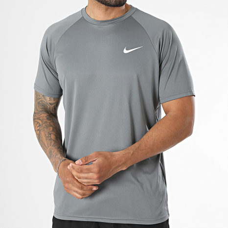Nike - Ensemble Tee Shirt Et Short De Bain Nessa 586 560 Noir Gris