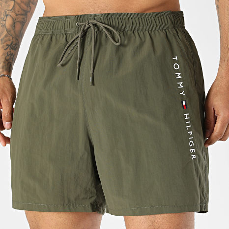 Tommy Hilfiger - Short De Bain Medium Drawstring 3748 Vert Kaki