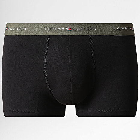 Tommy Hilfiger - Lot De 3 Boxers 3890 Noir Vert Kaki Bleu Marine Vert