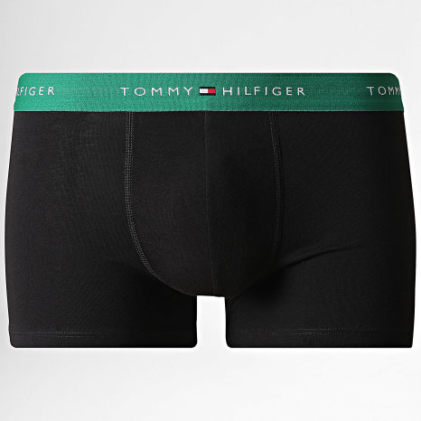 Tommy Hilfiger - Lot De 3 Boxers 3890 Noir Vert Kaki Bleu Marine Vert