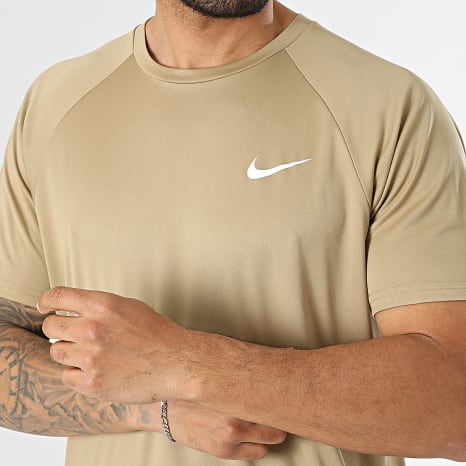 Nike - Ensemble Tee Shirt Et Short De Bain Nessa 586 560 Camel Noir