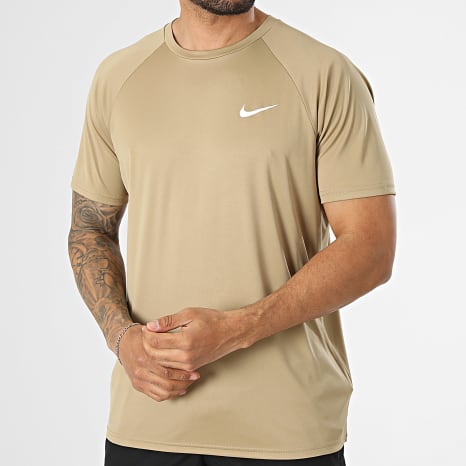 Nike - Ensemble Tee Shirt Et Short De Bain Nessa 586 560 Camel Noir