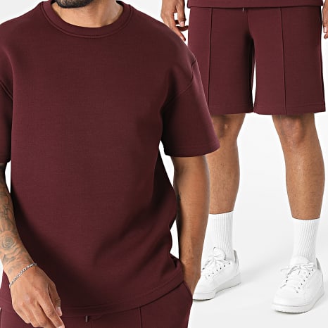 Ikao - Ensemble Tee Shirt Et Short Jogging 675 Bordeaux