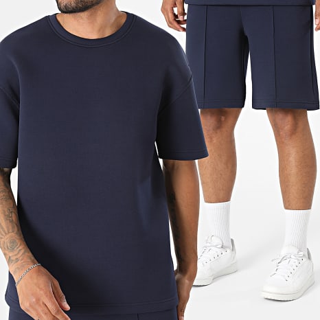 Ikao - Ensemble Tee Shirt Et Short Jogging 675 Bleu Marine