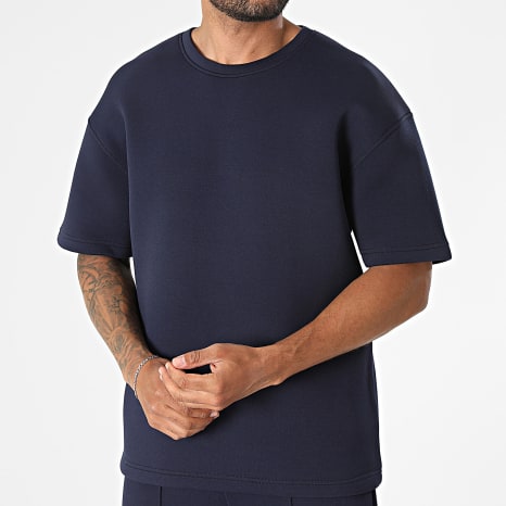 Ikao - Ensemble Tee Shirt Et Short Jogging 675 Bleu Marine