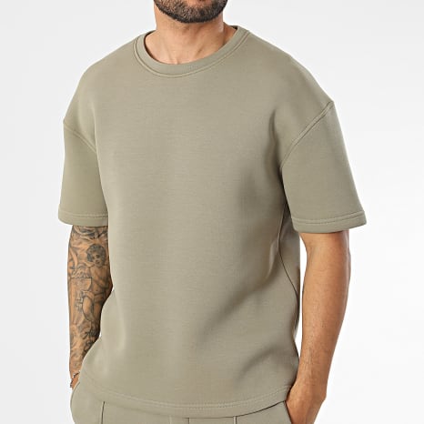 Ikao - Ensemble Tee Shirt Et Pantalon Jogging 674 Vert Kaki