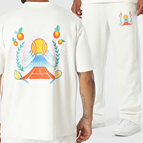 Ikao - Ensemble Tee Shirt Et Pantalon Jogging 180 Beige Clair