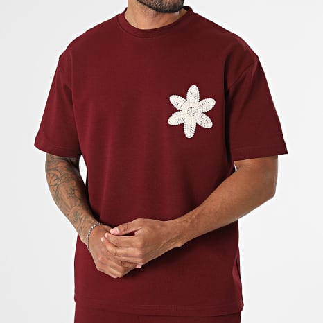 Ikao - Ensemble Tee Shirt Et Pantalon Jogging 087 Bordeaux