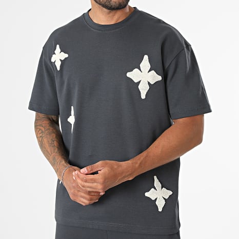 Ikao - Ensemble Tee Shirt Et Pantalon Jogging 142 Gris Anthracite