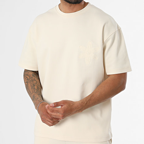Ikao - Ensemble Tee Shirt Et Pantalon Jogging 087 Beige Clair