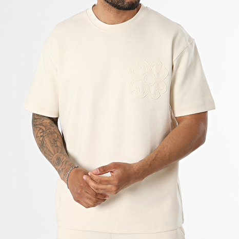 Ikao - Ensemble Tee Shirt Et Pantalon Jogging 143 Beige Clair