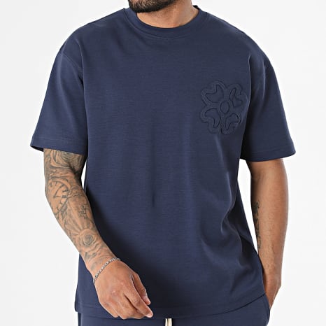 Ikao - Ensemble Tee Shirt Et Pantalon Jogging 143 Bleu Marine