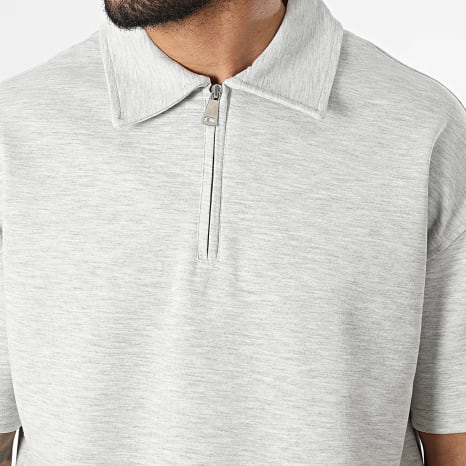Ikao - Ensemble Polo Manches Courtes Et Pantalon Jogging 597 Gris Chiné