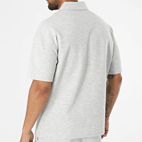 Ikao - Ensemble Polo Manches Courtes Et Pantalon Jogging 597 Gris Chiné