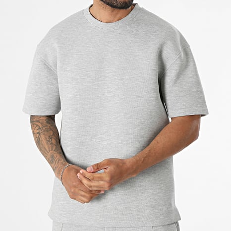 Ikao - Ensemble Tee Shirt Et Pantalon Jogging 674 Gris Chiné