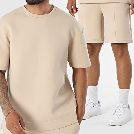 Ikao - Ensemble Tee Shirt Et Short Jogging 675 Beige