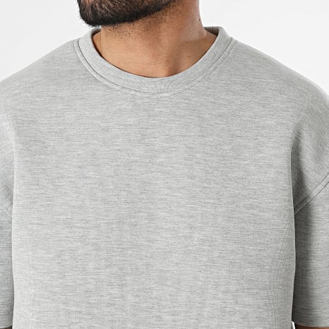 Ikao - Ensemble Tee Shirt Et Short Jogging 675 Gris Chiné