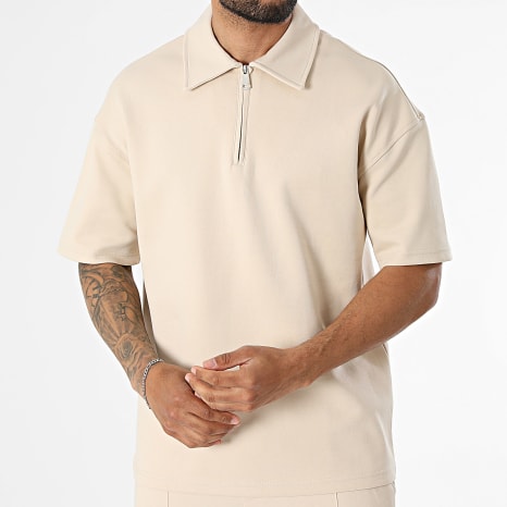 Ikao - Ensemble Polo Manches Courtes Et Pantalon Jogging 597 Beige
