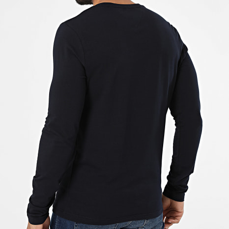 Tommy Hilfiger - Tee Shirt Manches Longues Slim 0804 Bleu Marine
