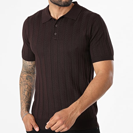 Frilivin - Polo Manga Corta Punto 639 Marrón Oscuro