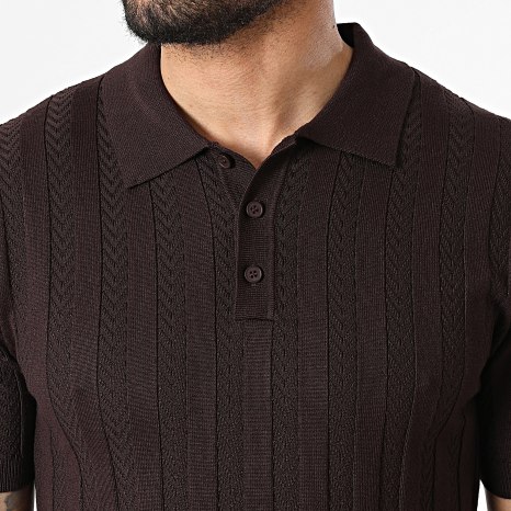 Frilivin - Polo Manga Corta Punto 639 Marrón Oscuro