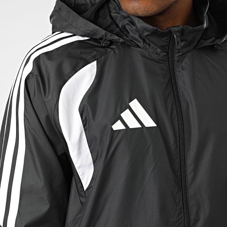 Adidas Sportswear - Coupe-Vent Capuche A Bandes Tiro 26 League JY9733 Noir
