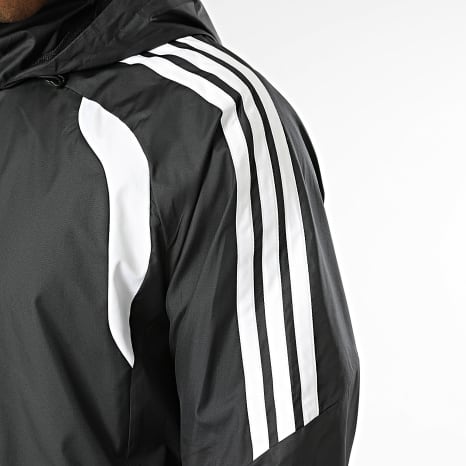 Adidas Sportswear - Coupe-Vent Capuche A Bandes Tiro 26 League JY9733 Noir