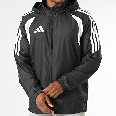 Adidas Sportswear - Coupe-Vent Capuche A Bandes Tiro 26 League JY9733 Noir