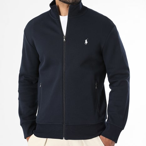 Polo Ralph Lauren - Veste Zippée Col Montant Original Player Bleu Marine