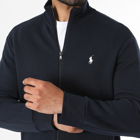 Polo Ralph Lauren - Veste Zippée Col Montant Original Player Bleu Marine