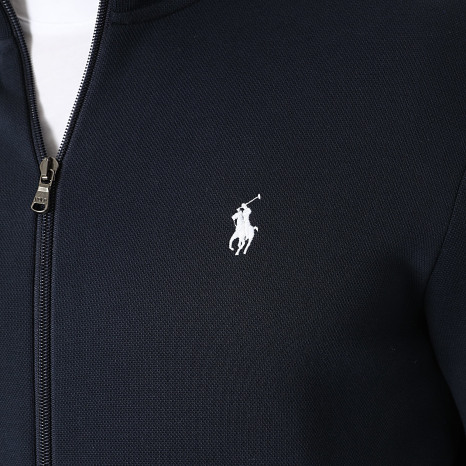 Polo Ralph Lauren - Veste Zippée Col Montant Original Player Bleu Marine