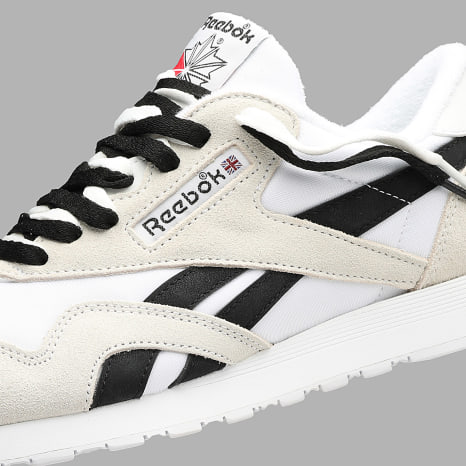 Reebok - Baskets Classic Nylon White Beige Black Exclusivité LaBoutiqueOfficielle X SUPERLACED